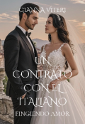 Portada del libro "Un contrato con el italiano: Fingiendo amor."