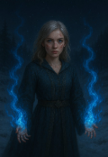 Portada del libro "La Maga de las Flamas Azules"