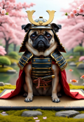 Portada del libro "Pug Samurai"