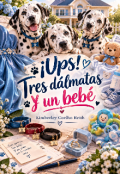 Portada del libro "&iexcl; Ups! Tres d&aacute;lmatas y un beb&eacute;."