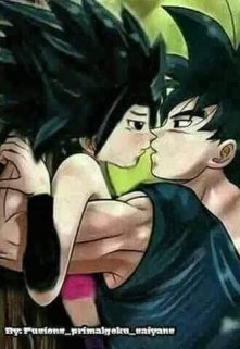 Goku y Caulifla amor de saiyajines