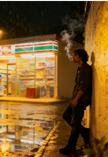 Fumando detrás del minisúper 