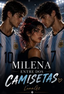 Milena entre dos camisetas